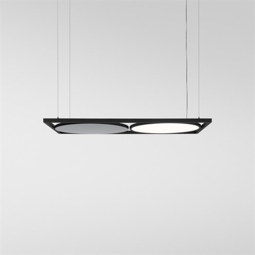 Modular+Geometry Suspended Adjustable 672x1288 2x LED 42W 3812lm 2700K CRI>90, rippvalgusti, must/must kroom, liiteseadmeta, riputi tellida eraldi